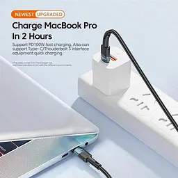 Кабель Essager Star 100W USB Charging Cable Type C to Type C 1 м Blue (EXCTT1-XC03) - мініатюра 3