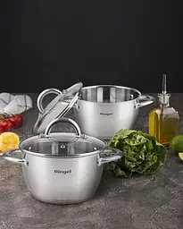 Каструля Ringel Bonn 6.1 л 24 см з кришкою нержавіюча сталь (RG-2003-24) - мініатюра 5