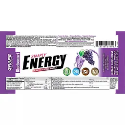 Енергетичний напій Bluebonnet Nutrition Simply Energy Grape смак винограду 14 пакетиків по 10 г - мініатюра 2