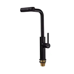 Змішувач для кухні з висувним виливом Mixxus Premium Hammer 014 Black MI6954 Чорний матовий - мініатюра 7