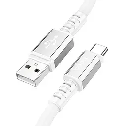 Кабель Hoco X85 Pisces Cable USB to Type-C 3A 1m White