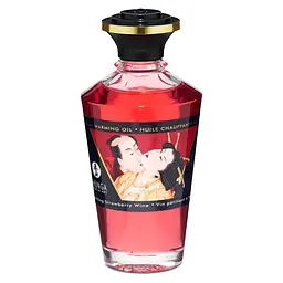 Розігріваюче масло Shunga Aphrodisiac Warming Oil Sparkling Strawberry Wine без цукру 100 мл - мініатюра 2