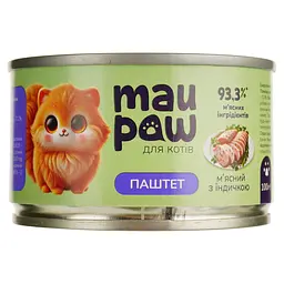 Набір повнораціонного корму для дорослих котів MAU PAW Мікс 800 г (8 шт. х 100 г) - мініатюра 5