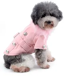 Пальто для собак Glamor Pink з хутряним коміром