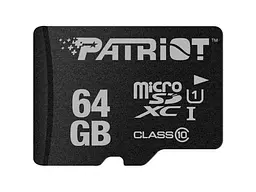 Карта памяти Patriot LX microSDXC UHS-I 64 GB (PSF64GMDC10)