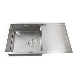 Кухонна мийка Platinum Handmade Н 780x440x200 L (з кріпленням і отвором під змішувач), Нержавіюча сталь - мініатюра 4