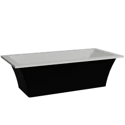 Ванна окремостояча глянцева Amidicon Tytul 185x85 чорна з литого каменю TYTUL_185_BLACK_HL, Чорний - мініатюра 7