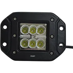 Світлодіодна додаткова LED фара 18W (3W x 6) 10-30V 121x91x80 mm ближній (Врізна) (15-18W) 1 шт. (3039)