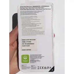 Оригінальний чохол-книжка для Samsung Galaxy S21 FE (G990) S-View Clear View Smart Cover Черный EF-ZG990CBEGRU - мініатюра 2