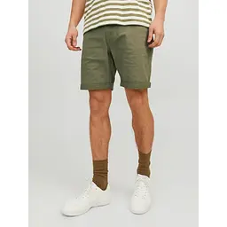Шорти чоловічі джинсові Jack & Jones S W30" (JPSTRICK JJSHORTS AKM DUSTY OLIVE) - мініатюра 2