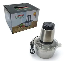 Подрібнювач чоппер метал Cooking 2L 250 Вт Сріблястий - мініатюра 5