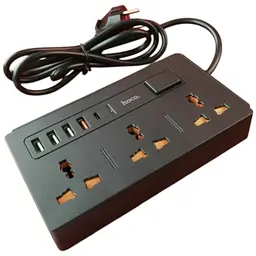 Мережевий подовжувач Hoco DC15 2-in-1 Multi-socket 3 розетки 5 портів