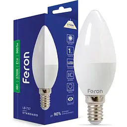 Світлодіодна лампа Feron LB-737  C37 230V 6W  E14 2700K (25677)