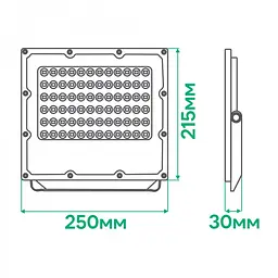 Світлодіодний прожектор Ardero LL-3100ARD PRO 100 Вт 6500K сірий (80028) - мініатюра 3