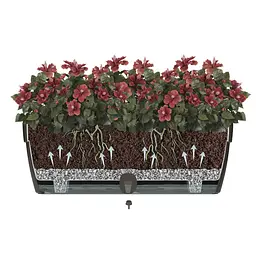 Вазон Santino Asti Window Box антрацит-білий 12 л (2021519) - мініатюра 6