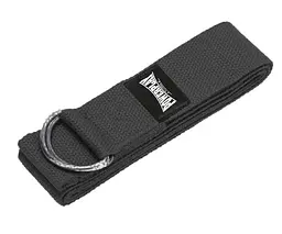 Ремінь для йоги PowerPlay PP_4409 183*3.8 см Чорний (PP_4409_Black)