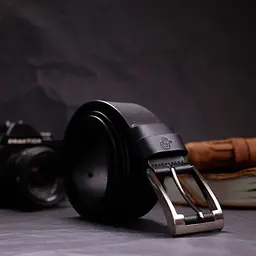 Цікавий ремінь під джинси з натуральної шкіри Grande Pelle 11687 чорний 120 см - мініатюра 8