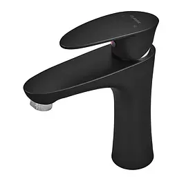 Змішувач для умивальника Plamix Cezar-001 SET Matte black PM0662 Чорний матовий
