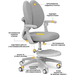 Дитяче крісло Mealux Sprint Duo Grey (арт.Y-412 G) - мініатюра 2
