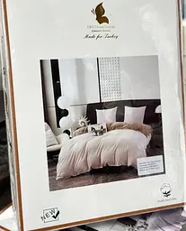 Постільна білизна L&M Home Textiles євро розмір з вареної бавовни не вимагає прасування 100% бавовна 200х230 см Бежевий Туреччина - мініатюра 2