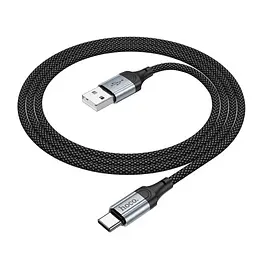 Кабель HOCO U110 charging data cable for Type-C/2,4A/1,2m. сірий