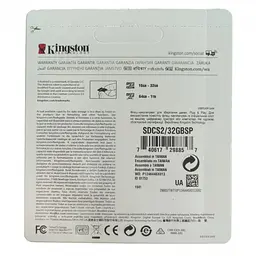 Карта пам'яті microSDHC 32Gb Canvas Select Plus class 10 A1 R-100MB/s + Adapter Kingston - мініатюра 2