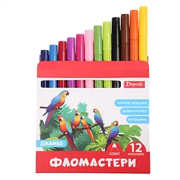 Фломастери 1 Вересня 12 кольорів Classic Jumbo (650592) - мініатюра 2