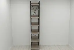 Шафа Гардероб Уні секція 4 серії Конект Ferrum-decor 220x40x50см Чорний метал ДСП Дуб Сонома Трюфель 32 мм (FRD-104550)