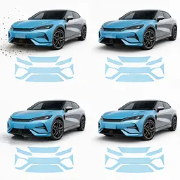 Антигравійна захисна бронеплівка за лекалами для BYD Song L I 2024- задній бампер - мініатюра 3