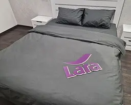 Постільна білизна LARA бязь d11065e160 з простирадлом на резинці 160х200х25 Graphite євро 200х220 см - мініатюра 4