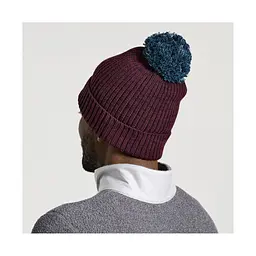 Шапка Saucony Rested Pom Beanie Bordeaux Red (1097-800031-SU UNI) - мініатюра 4