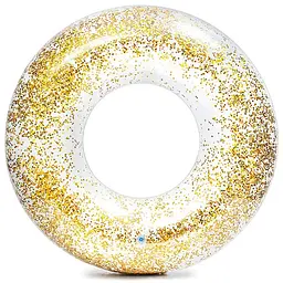 Надувний круг прозорий із блискітками Intex Glitter Pool Tube від 9 років, діаметр 107 см - мініатюра 5