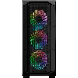 Корпус 1stPlayer XF-BK-4F7, Black, без БЖ, Midi Tower, ATX / Micro ATX / Mini ITX, 1xUSB 3.0 / 2xUSB 2.0, макс. CPU - 165 мм / VGA - 320 мм, 4x120 мм ARGB, бічна панель із загартованого скла - мініатюра 3