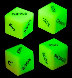 Кубики для сексу Orion Glow-in-the-dark, 2 шт - мініатюра 5