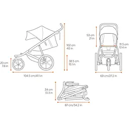 Дитяча коляска Thule Urban Glide 2 Dark Shadow (TH 10101950) - мініатюра 13