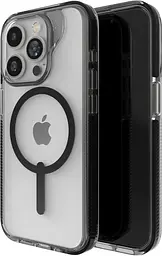 Оригінальний протиударний чохол Gear4 Crystal Palace MagSafe для iPhone 15 Pro (6.1") Прозорий Black