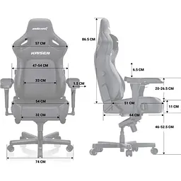 Геймерське крісло Anda Seat Kaiser 4 XL Leather Elegant Black [AD12YDDC-XLL-20-B-PV/C] [121286] - мініатюра 13