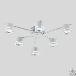 Люстра GELA 6R 750x130 мм Біла на 6 ламп GX53 ESLLSE - мініатюра 6