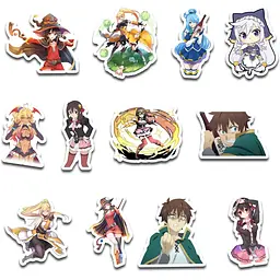 Стікерпак набір наклейок G-Toys Цей чудовий світ KonoSuba 45 шт. (SP KS 01) - мініатюра 5