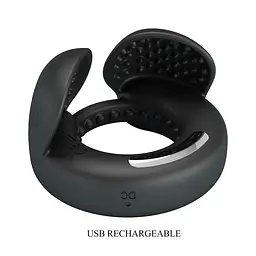 Віброкільце PRETTY LOVE Quentin Vibrating Silicone Cock Ring PRETTY LOVE BI-210312Z 103659 - мініатюра 8