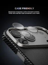 Захисне скло для камери Apple iPhone 17 Pro/17 Pro Max, Supreme BI, прозорий колір, з рамкою, глянцеве скло для захисту лінз, протиударне, прозоре, з клейовим шаром по контуру, не впливає на якість фото, ArmorStandart (ARM86441) - мініатюра 6