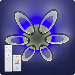 Люстра світлодіодна 517 Light 3color з пультом 134Вт Білий (01296) - мініатюра 8