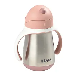 Поїльник з трубочкою Beaba Old Pink з нержавіючої сталі, 250 мл, рожевий (913482) - мініатюра 2