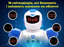 Дитячий інтерактивний робот на радіокеруванні з функцією танцю. Керування пультом і жестами, зі світловими діодами - мініатюра 4