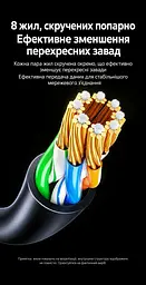 Мережевий кабель UGREEN NW122 1,5 м патч-корд Ethernet RJ45 штекер на RJ45 штекер Cat 6A до 10 Гбіт/с неекранований U/UTP діаметр кабелю 2,8 мм жили з чистої міді 500 МГц чорний (70333) - мініатюра 6