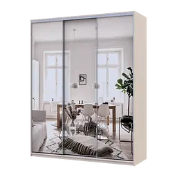 Шафа купе Doros Сіті Лайт Кашемір 3 Дзеркала 180х60х225 (80736374)