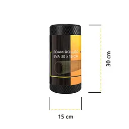 Масажний ролик Cornix EVA+ 30 x 15 см (валик, ролер) XR-0300 Black - мініатюра 2