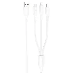 Кабель BOROFONE BX71 3-in-1 charging cable (iP+Micro+Type-C) Білий
