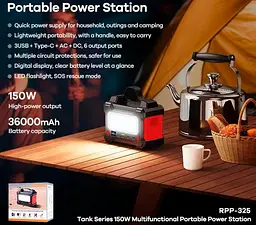 Портативна зарядна станція Remax Tank Series 150W Power Station RPP-325 - мініатюра 5