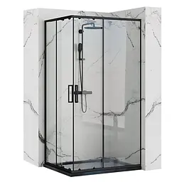 Душова кабіна Rea Punto 80x100 black REA-K4806, Чорний, Універсальна, прозорий